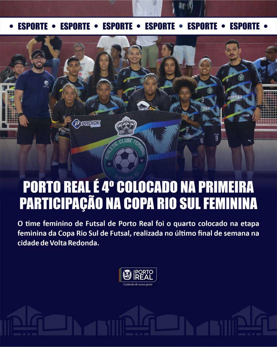 Porto Real é 4º colocado na primeira participação na Copa Rio Sul Feminina  