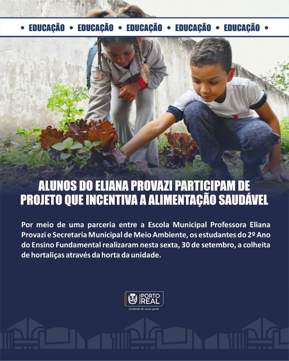 Alunos do Eliana Provazi participam de projeto que incentiva a alimentação saudável 