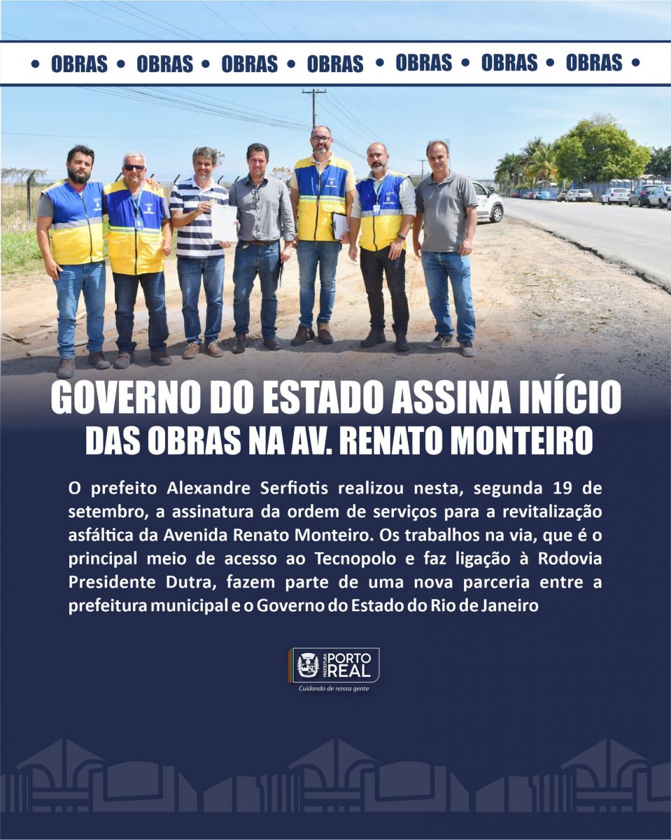 Governo do Estado assina início das obras na Av. Renato Monteiro 