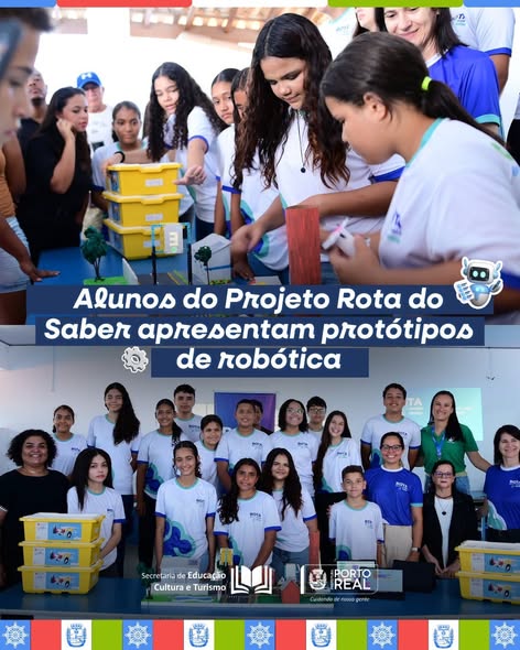 Alunos do Projeto Rota do Saber apresentam protótipos de robótica