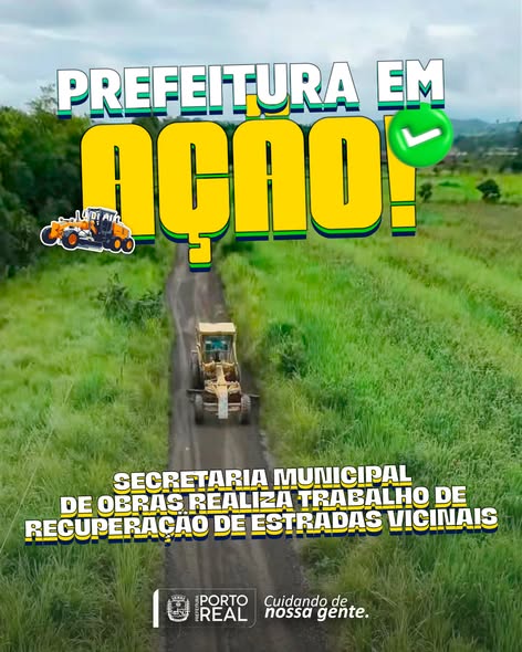 Secretaria Municipal de Obras realiza trabalho de recuperação de estradas vicinais