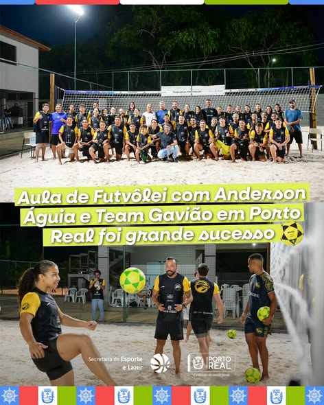 Aula de Futvôlei com Anderson Águia e Team Gavião em Porto Real foi grande sucesso