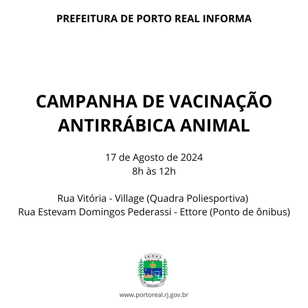 Campanha de Vacinação Antirrábica Animal 