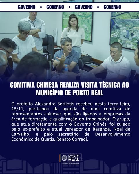 Comitiva chinesa realiza visita técnica ao município de Porto Real