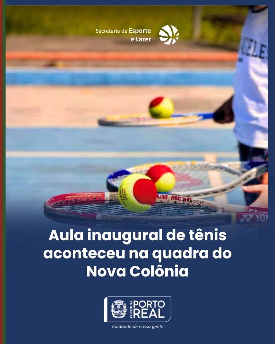 Aula inaugural de tênis aconteceu na quadra do Nova Colônia