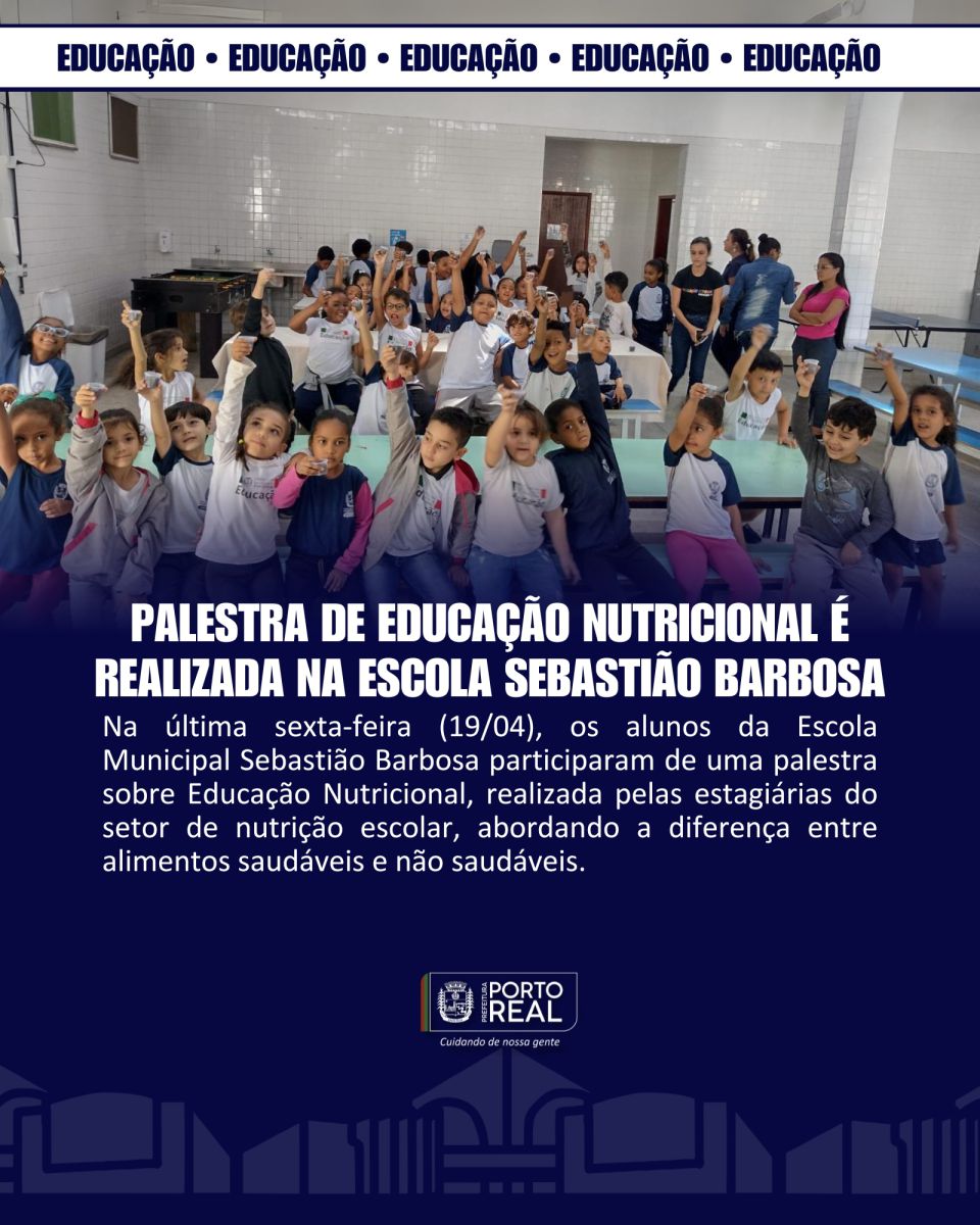 Palestra de Educação Nutricional é realizada na Escola Sebastião Barbosa